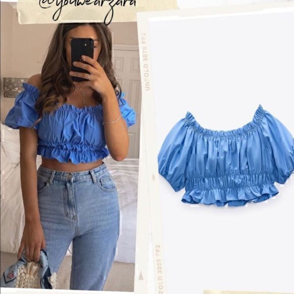 ZARA STRETCH POPLIN TOP  3564/062